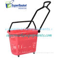 Rolling Shopping Baskets / Carts With Four Wheels For Supermarket Model-30l, 490x350x370mm